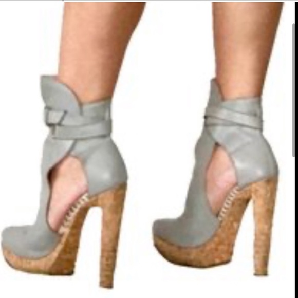 HERVE LEGER LUXURY LEATHER STRAPPY HIGH HEEL ANKLE BOOTS/ BOOTIES-9- 🍁🔥 - Picture 10 of 14